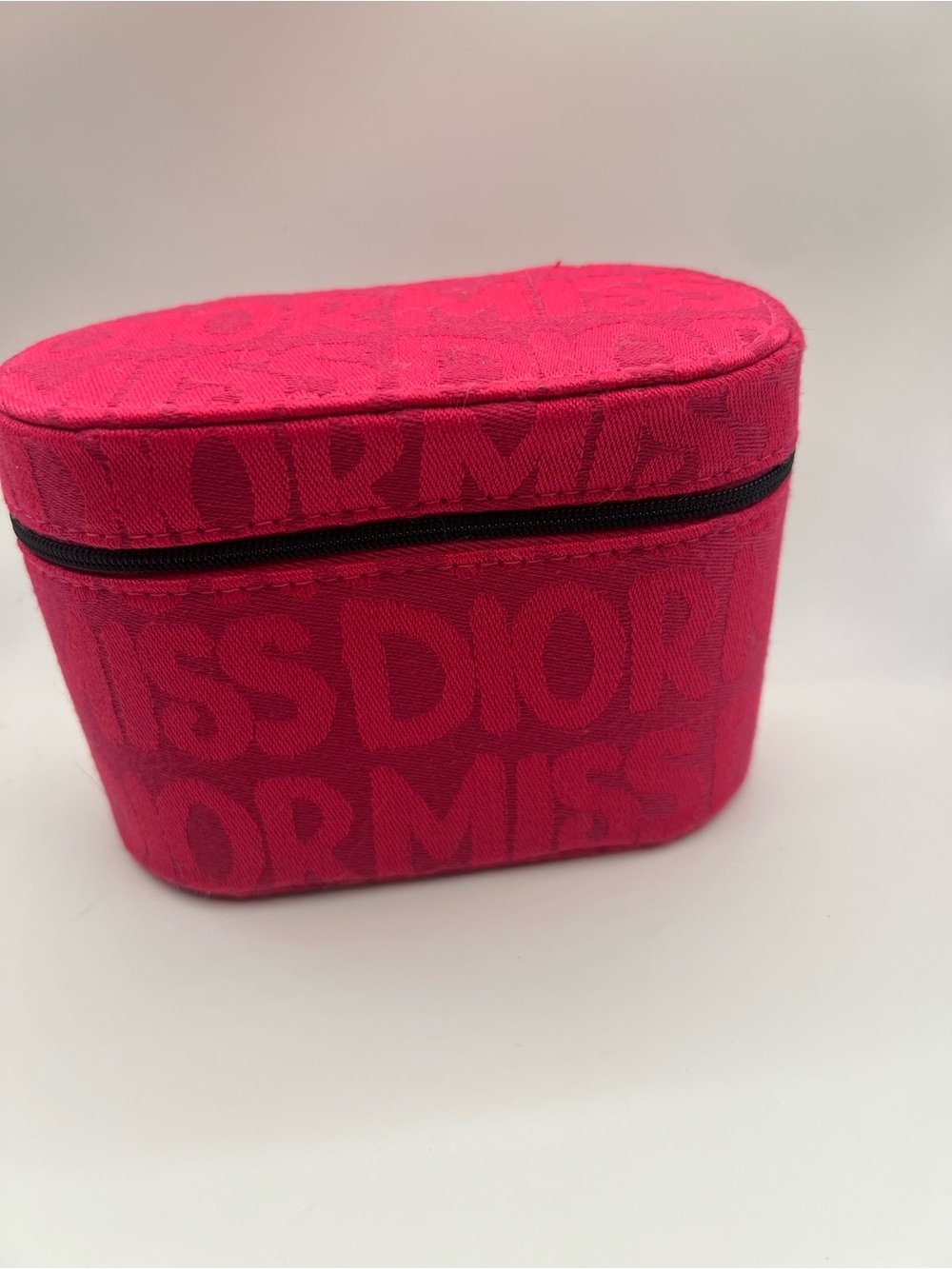 Dior Hot Pink Lined Cosmetic Pouch